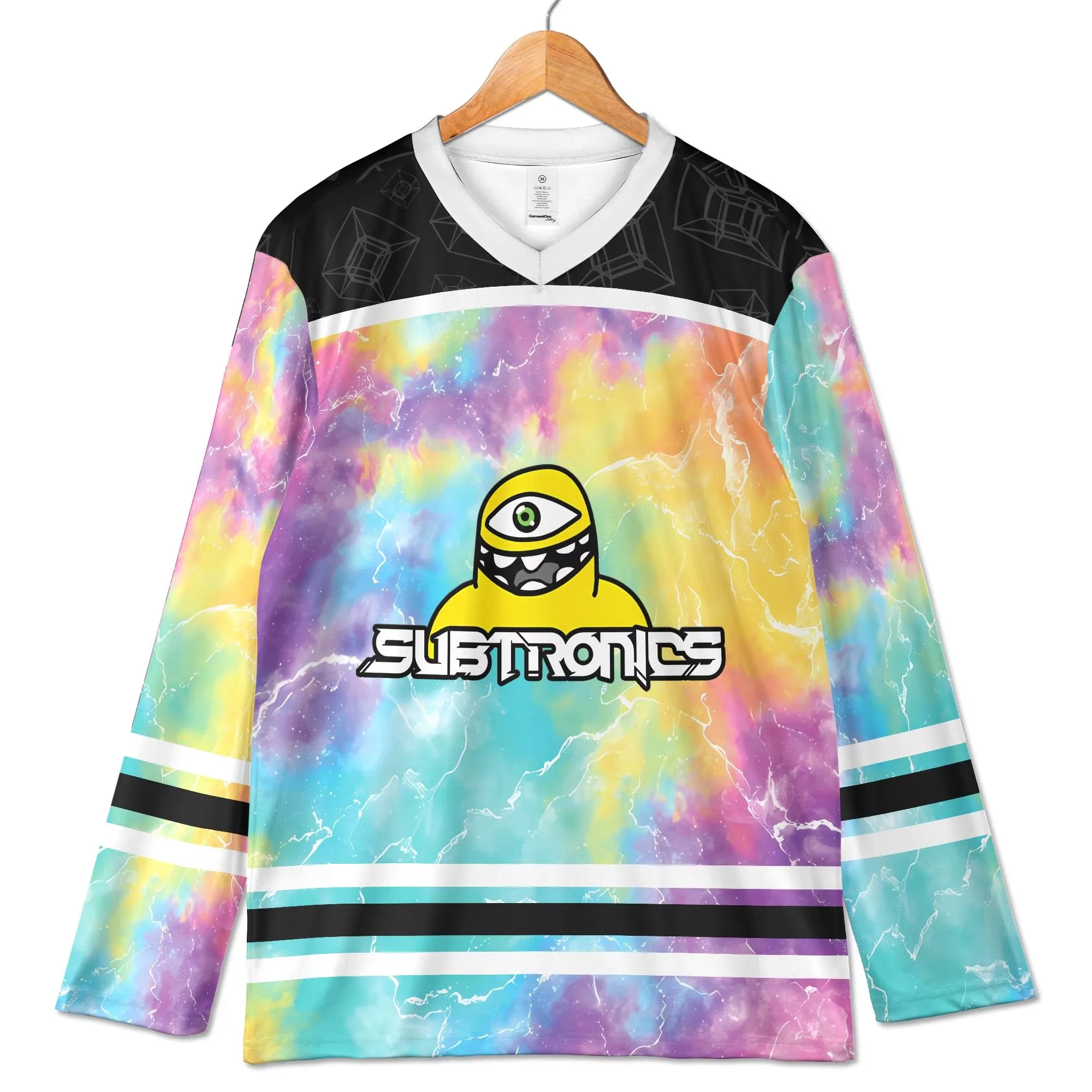 Spring Summer Men's Long-Sleeved Top Subtronics Rave Jersey Cyclop Hockey Shirt Bold Festival Outfit Athleisure Quick-drying Top
