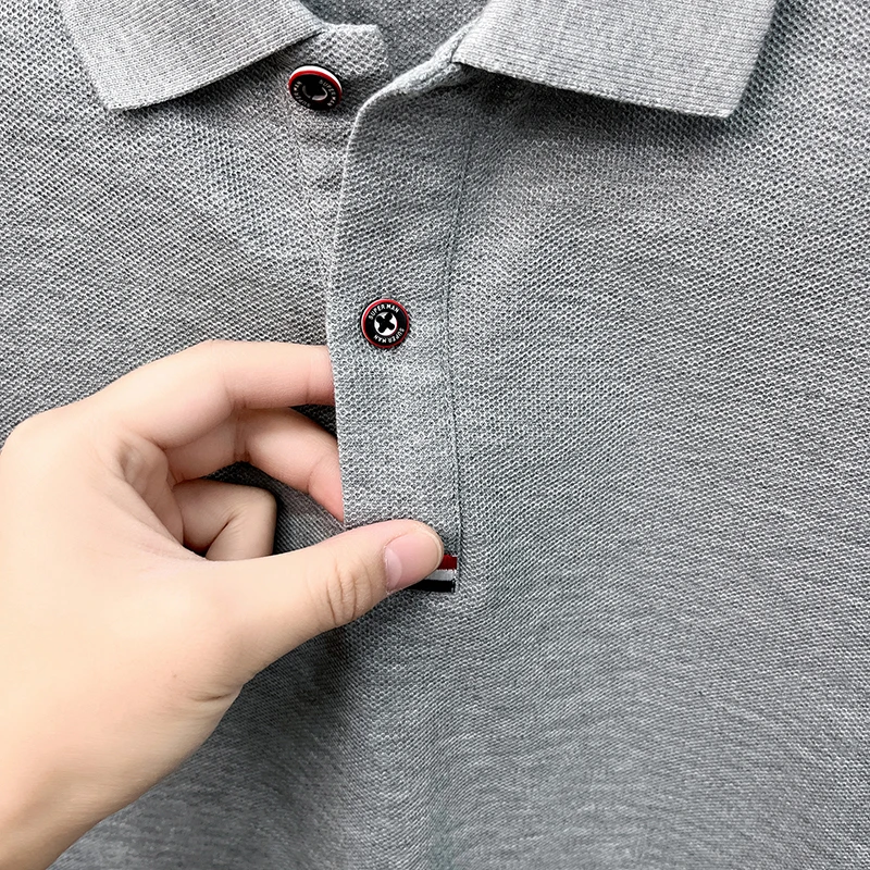 High end 100% cotton short sleeve polo shirt men luxury brand cute dog design Korean casual summer golf fashion striped T-shirt
