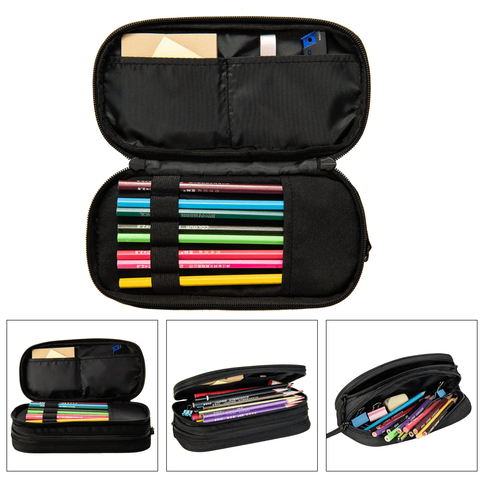 Large Capacity Bags for Child Cartoon Pokemon Dragonite Stained Glass Dragon Type Generation 1 School Pencil Bag
