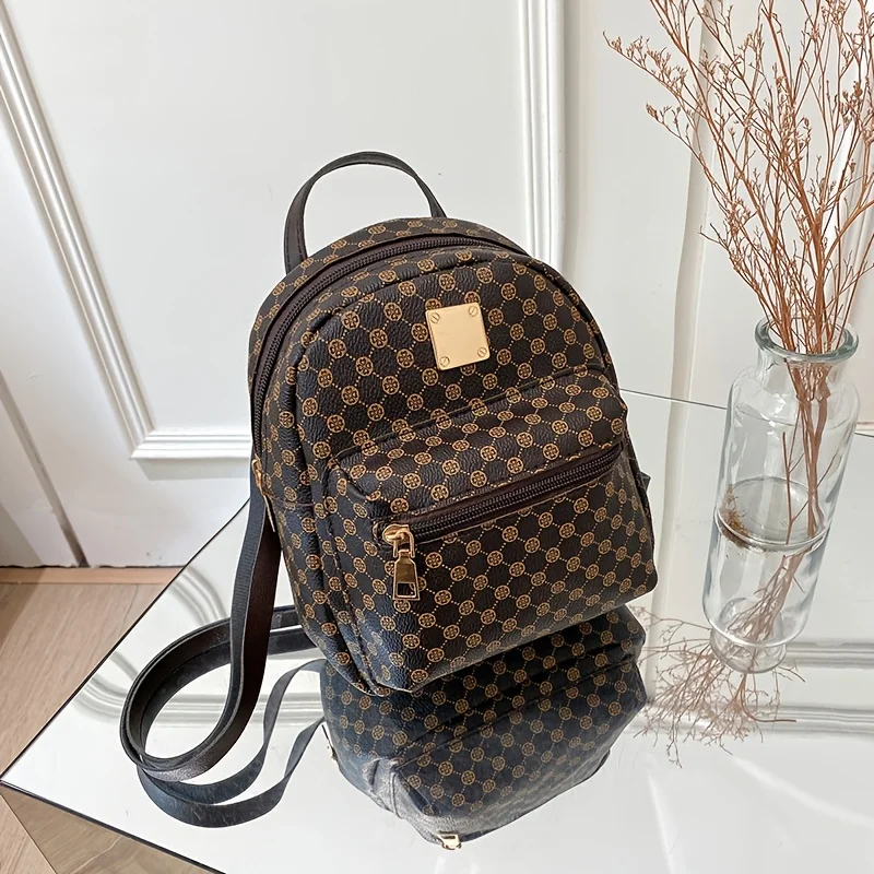 1Pc Women's Stylish Versatile Backpack for Work and Commuting, Mini Backpack, Handbag for Girls and Women