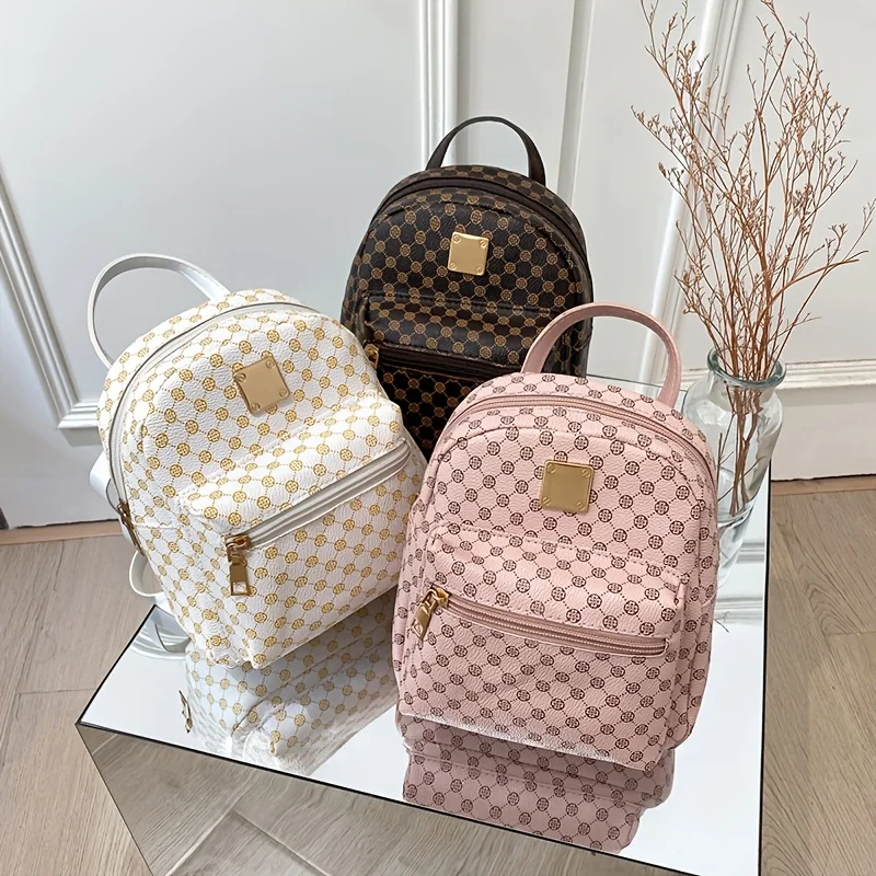1Pc Women's Stylish Versatile Backpack for Work and Commuting, Mini Backpack, Handbag for Girls and Women