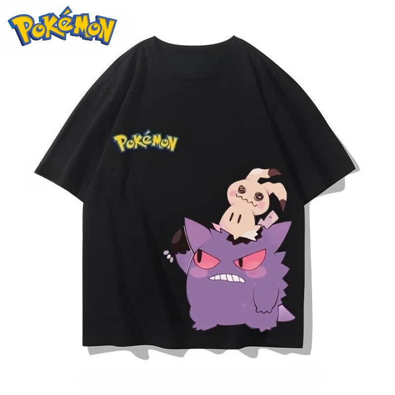 Pokémon Handheld Game Merchandise T-shirt Men's and Women's Summer New Y2K Harajuku Loose Casual Versatile Short-sleeved Top