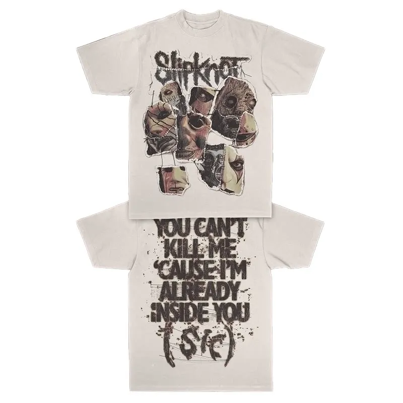 Art 2026 Slipknot Heavy Metal Band T-Shirt 100% Cotton Graphic Tee Men Women Summer Streetwear Top