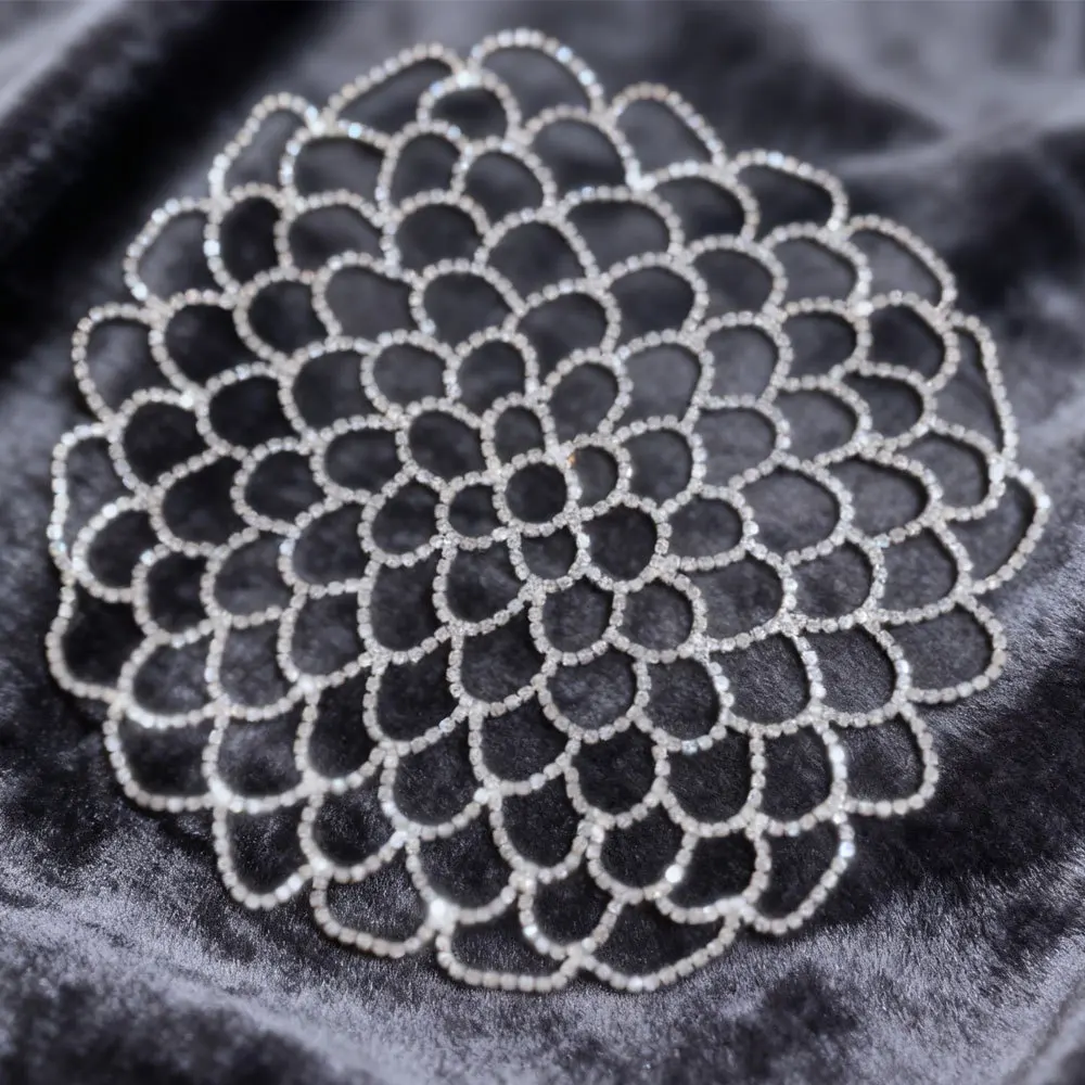 Exotic Style Mesh Hair Chain Cross-Border New Product Full Diamond Crystal Geometric Headband Luxurious Hair Accessory