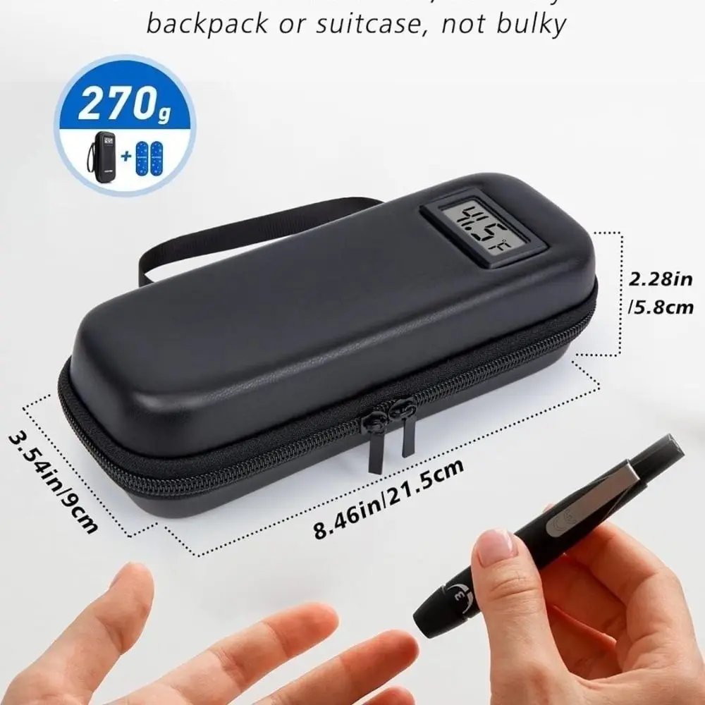 with Thermometer Display Insulin Cooler Travel Case Waterproof Thermal Insulated Refrigerated Medicine Organizer Bag Waterproof