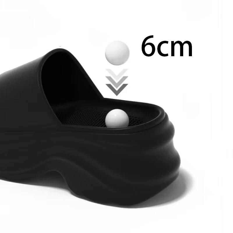 Comfort Thick Bottom Non Slip Beach Slippers Women Summer 2026 Soft EVA Platform Wedge Heel Sandals Woman Height Increase Shoes