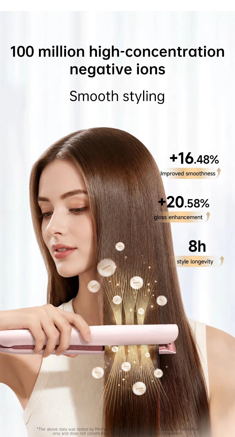 Cold Mist Hair Straightener Steam Flat Iron Anti Frizz Ceramic Coating Negative Ion Rotating Cord Straightener Curler 2 in 1