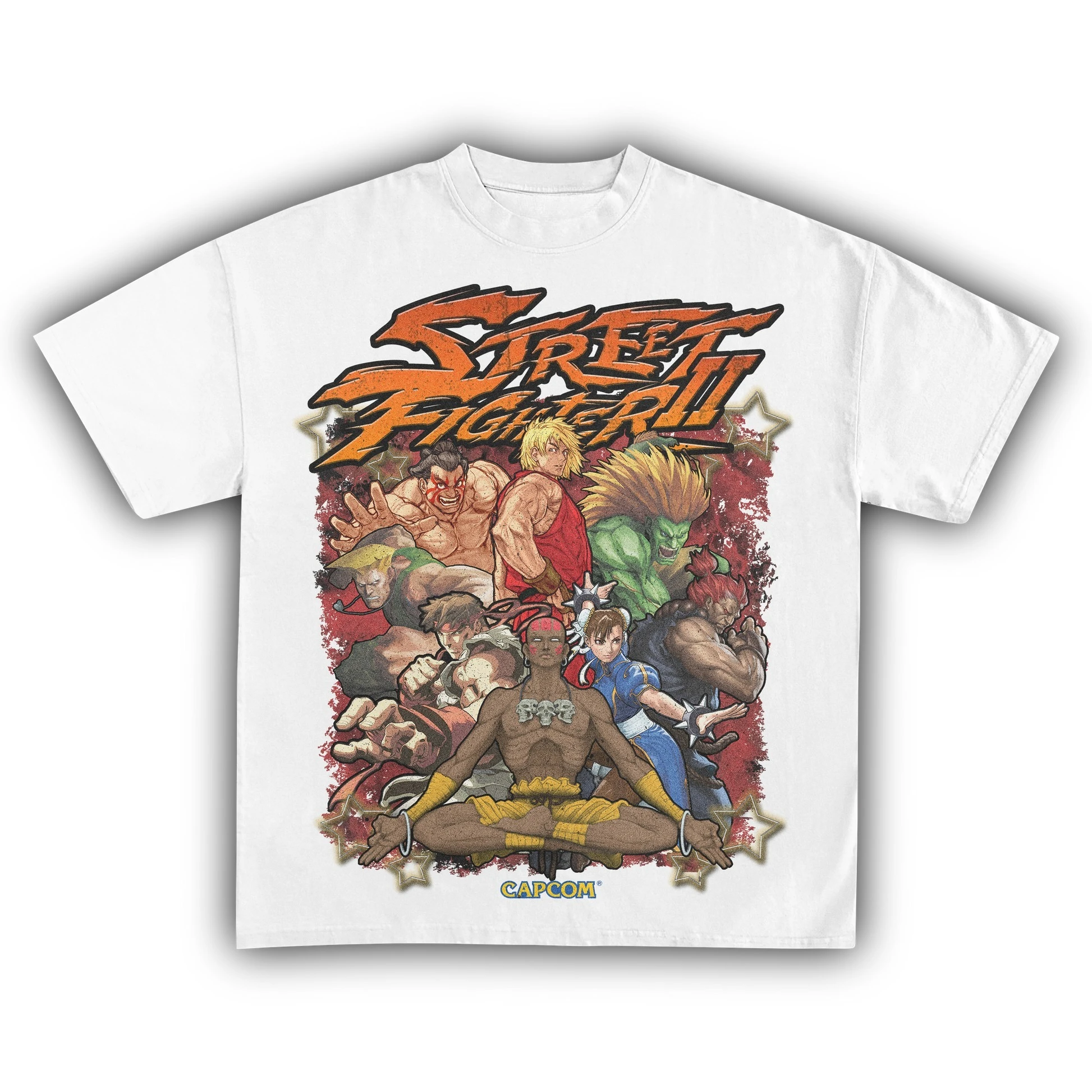 Street Fighter II Characters Graphic T-shirt Men's Women's Casual Cotton Streetwear Short Sleeve O-neck Tee