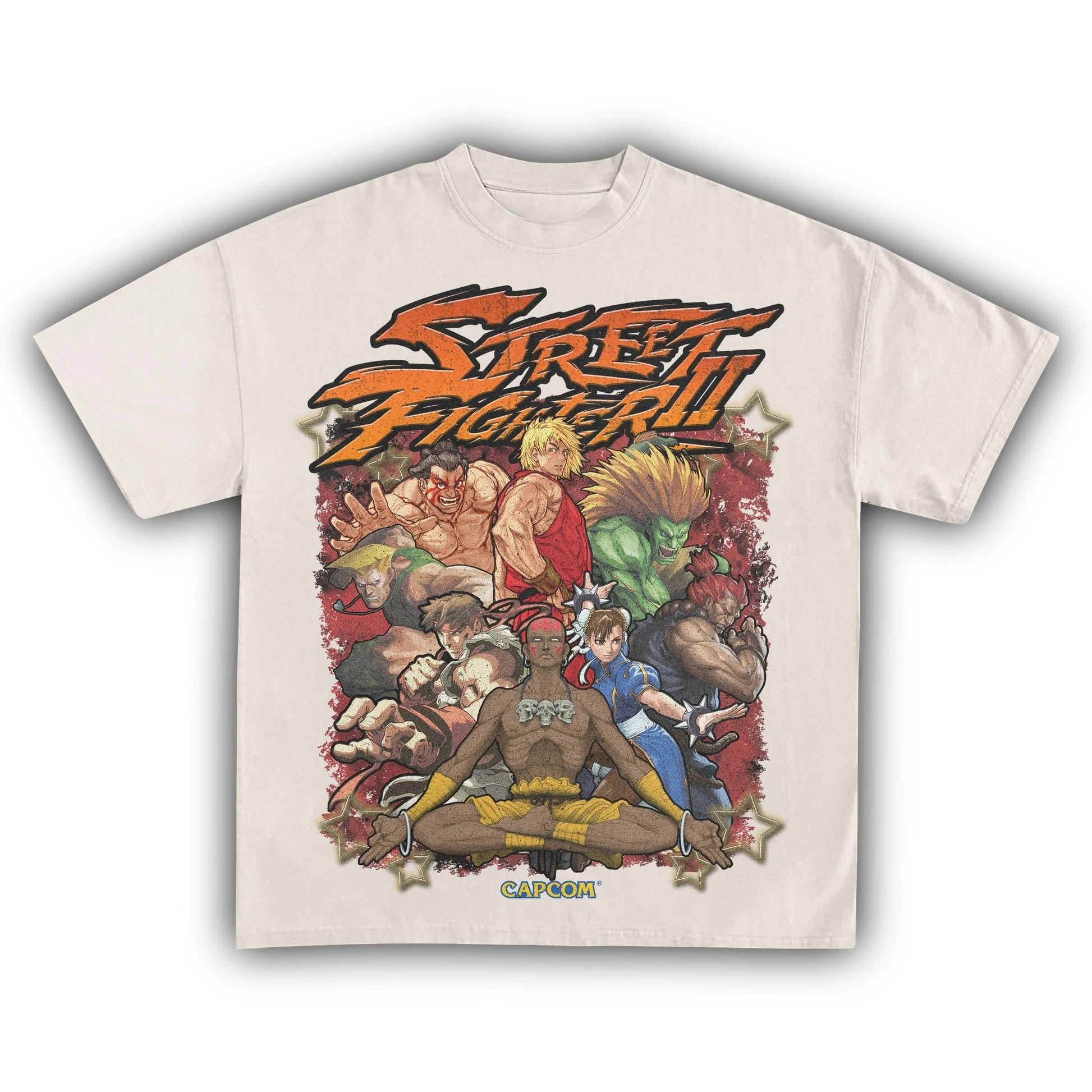 Street Fighter II Characters Graphic T-shirt Men's Women's Casual Cotton Streetwear Short Sleeve O-neck Tee