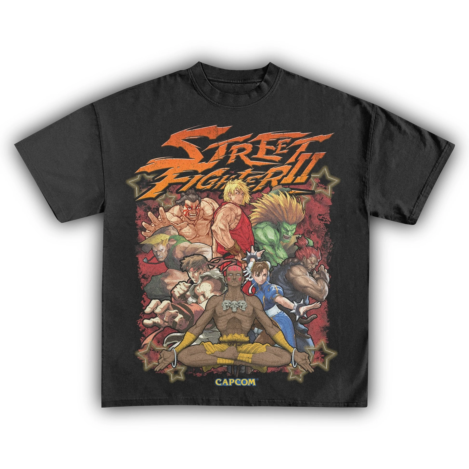 Street Fighter II Characters Graphic T-shirt Men's Women's Casual Cotton Streetwear Short Sleeve O-neck Tee