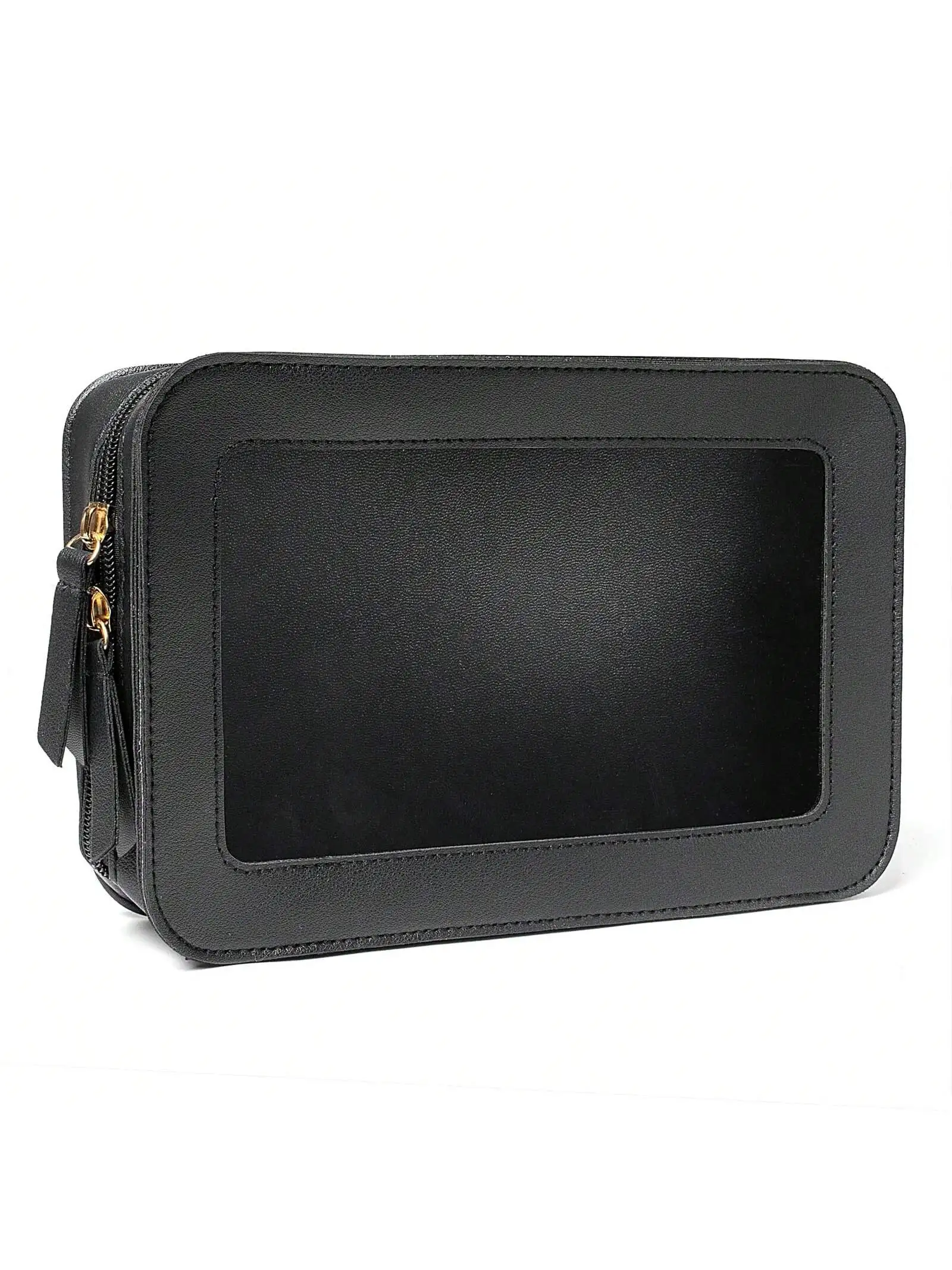Medium PU Transparent Single-Sided Makeup Bag, Lipstick Makeup Brush, Cosmetics Large Capacity Storage Makeup Bag