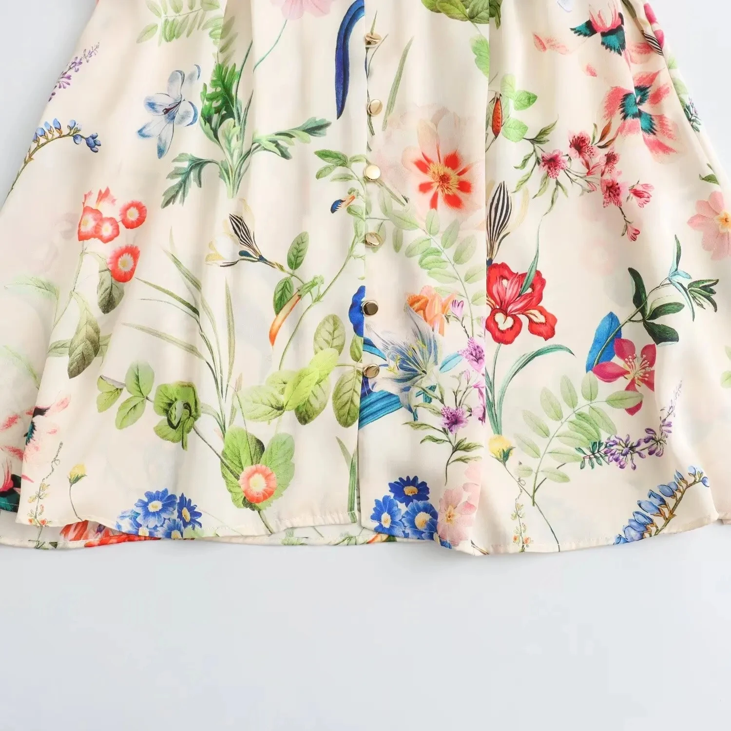 HH Boho Women Short Sleeve Summer Floral Print Dress Single Breasted Belt Slim Dress Woman Casual Vacation Beach Mini Dresses