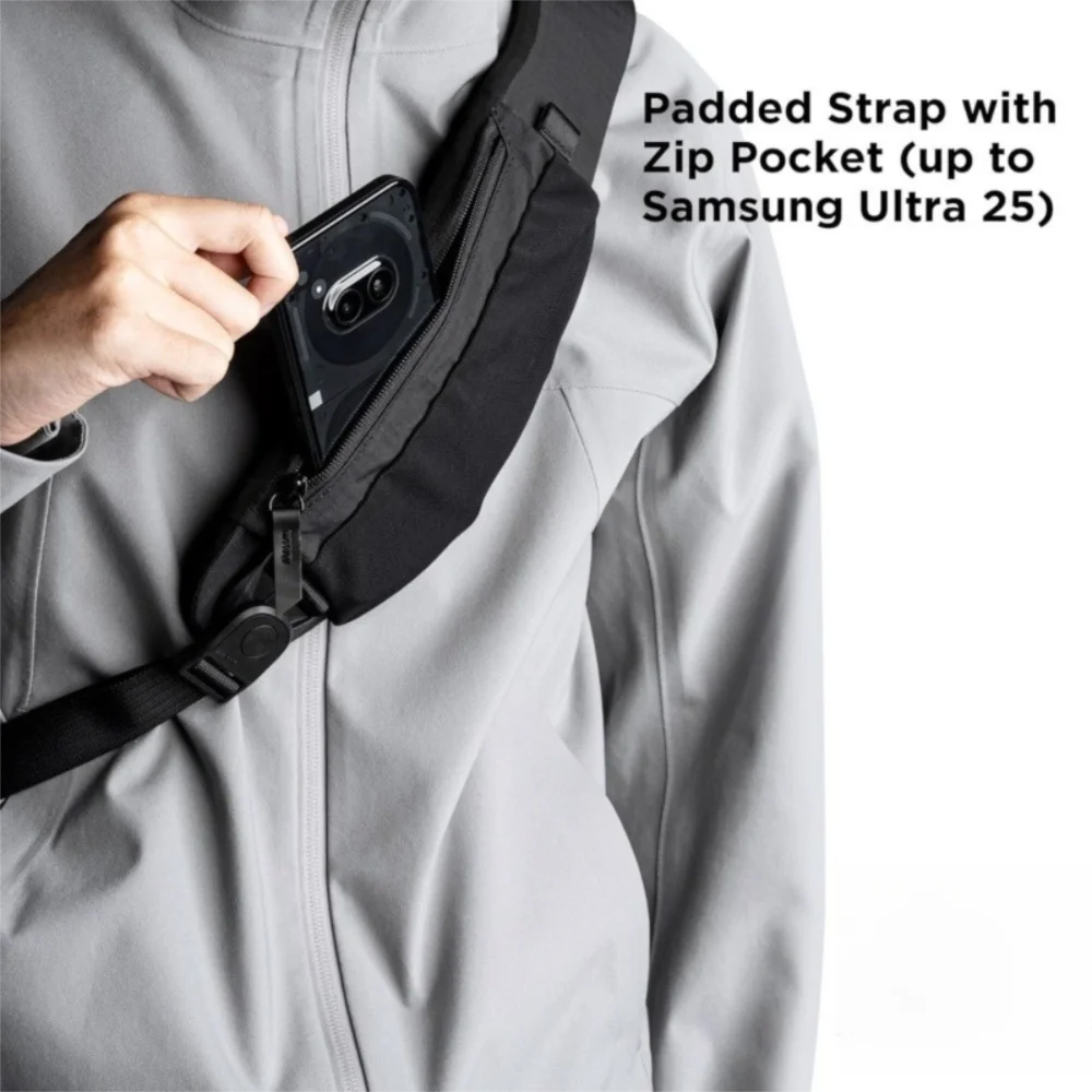 Fashion Simple Crossbody Bag with Water Bottle Pocket Casual Sling Backpack Solid Color Shoulder Bag Outdoor Sport