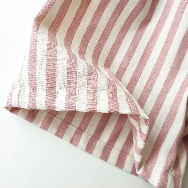 Kids Pants Toddler Striped Cotton Linen Pants Loose Fit Casual Summer Trousers for Children