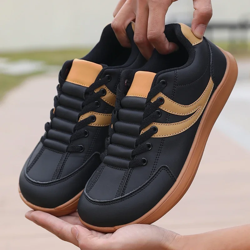 Flat Bottomed Barefoot Shoes for Men and Women Wide Toe Ankle Boots Outdoor Anti Slip Synthetic Leather Shoes Spring and Autumn