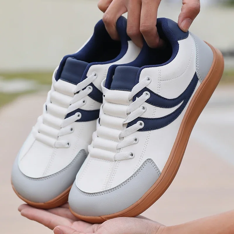 Flat Bottomed Barefoot Shoes for Men and Women Wide Toe Ankle Boots Outdoor Anti Slip Synthetic Leather Shoes Spring and Autumn