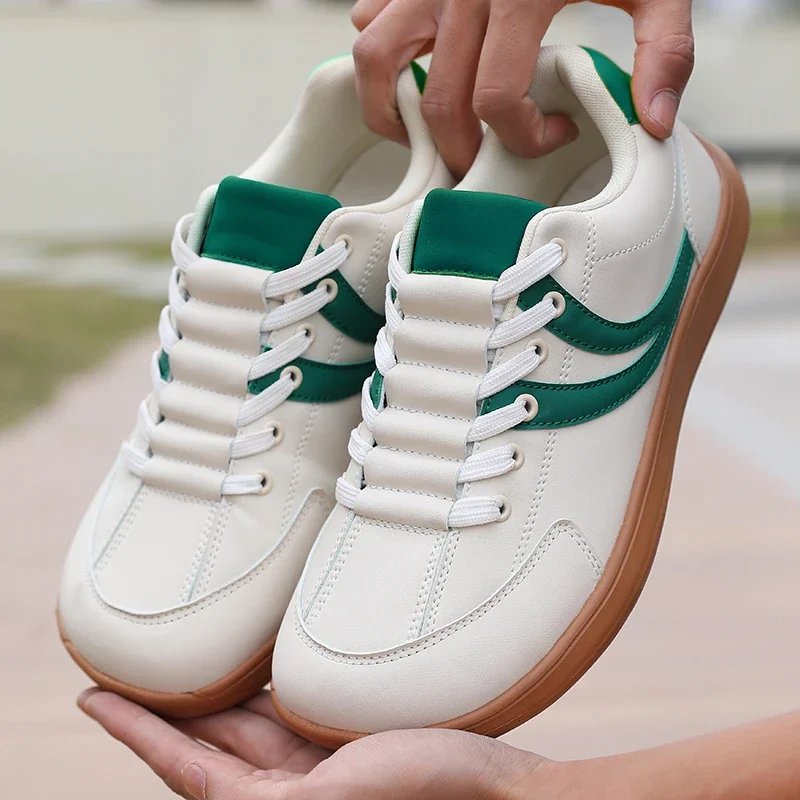 Flat Bottomed Barefoot Shoes for Men and Women Wide Toe Ankle Boots Outdoor Anti Slip Synthetic Leather Shoes Spring and Autumn