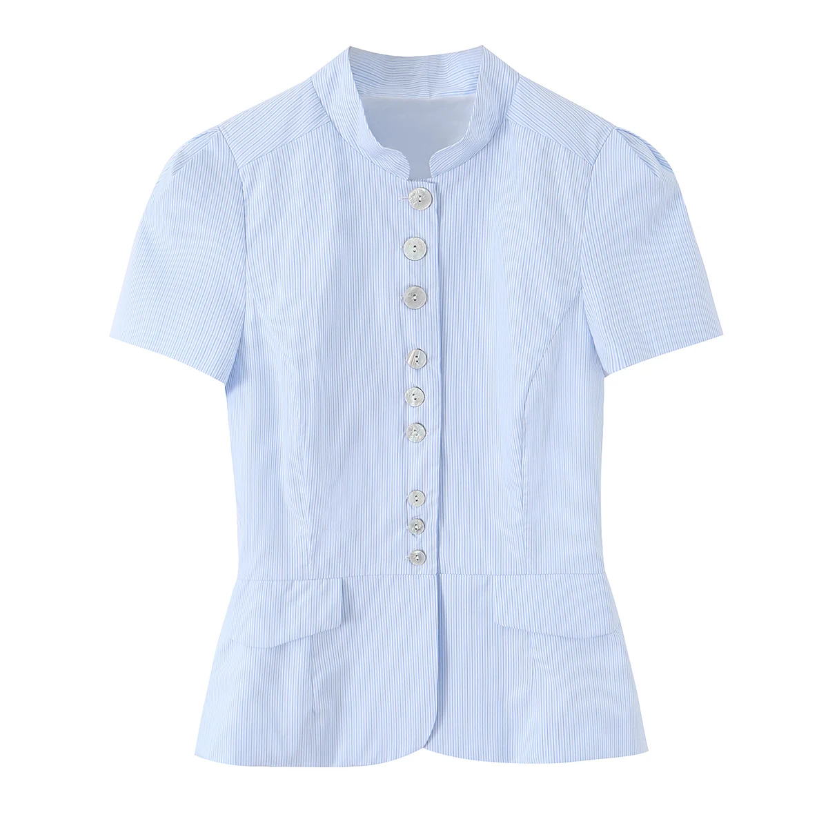 Women Chic Leisure Slim Short Sleeve Shirt KONDALA 2026 Summer Trendy Single-Breasted Tops Female High Street Commute Shirts Top