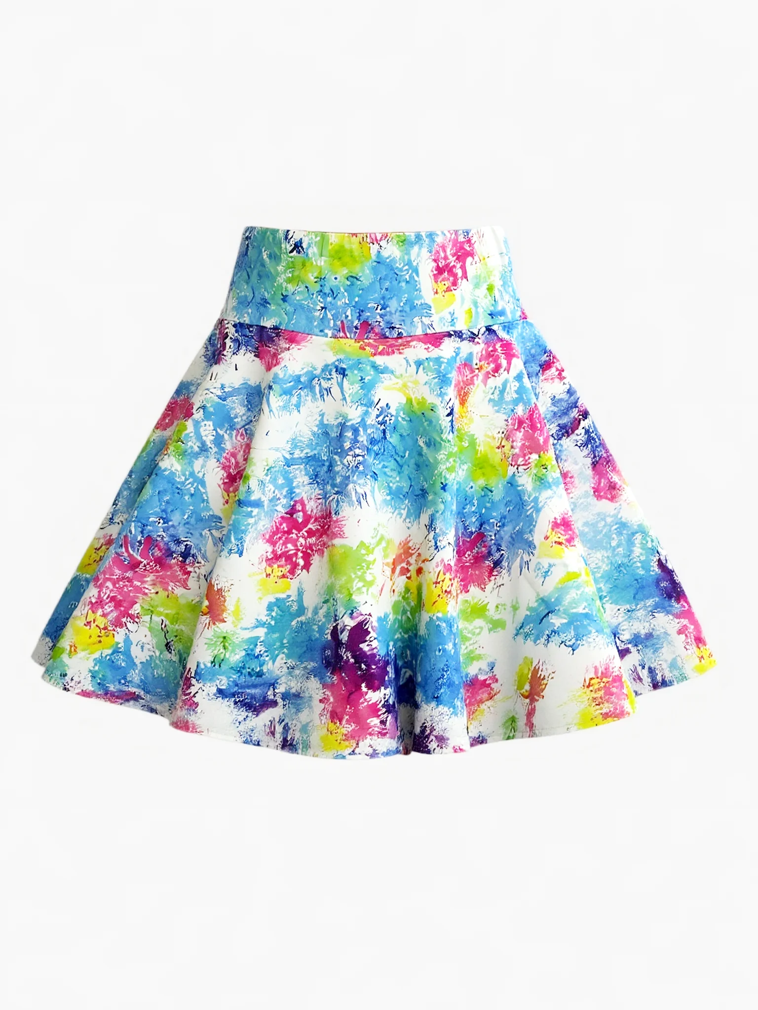 Girls Summer 7-14Y High Waisted Colorful Tie-Dye Print Skort with Built-in Shorts for Daily Tennis School Outdoor Casual Trendy