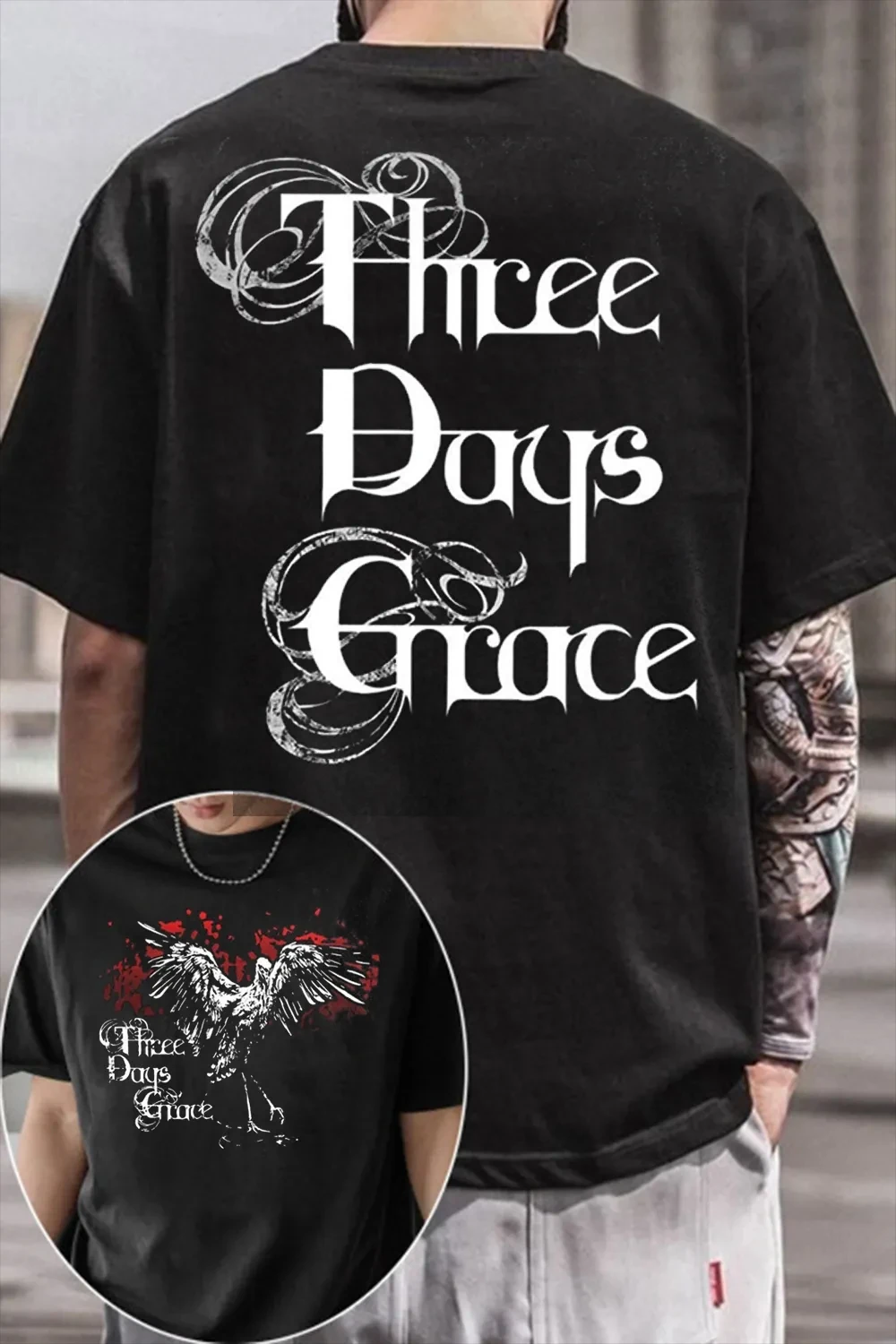 Fashion 2026 Three Days Grace Canada Band Graphic TShirt Mens Womens Cotton Tee Summer Casual Short Sleeve Round Neck Clothing
