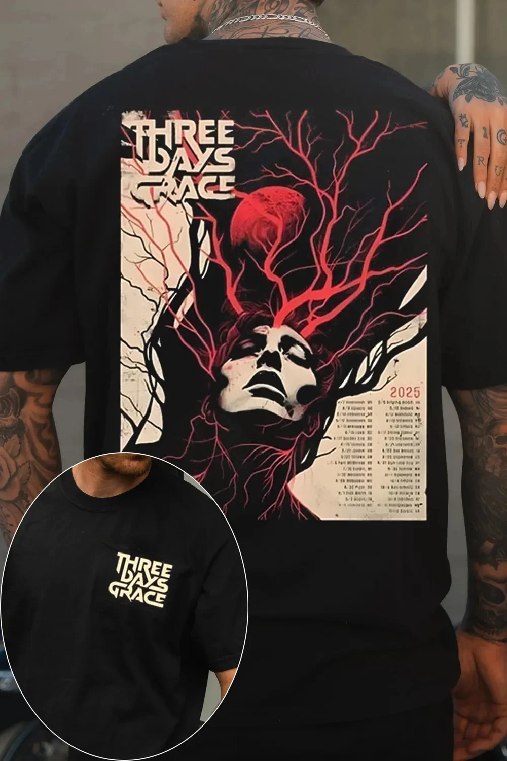 Fashion 2026 Three Days Grace Canada Band Graphic TShirt Mens Womens Cotton Tee Summer Casual Short Sleeve Round Neck Clothing