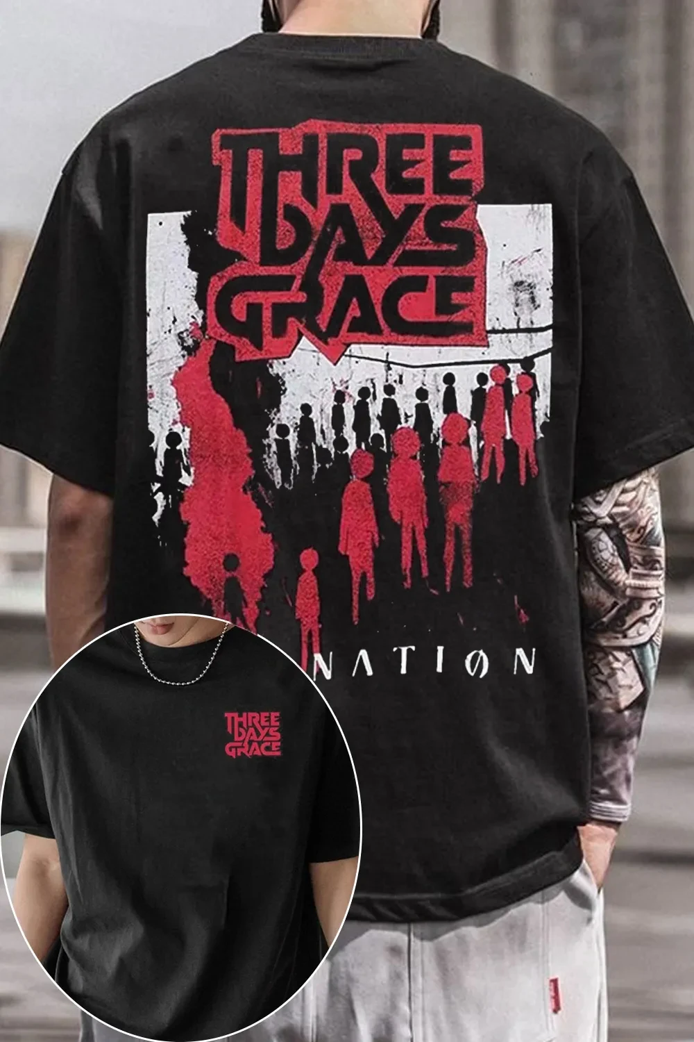 Fashion 2026 Three Days Grace Canada Band Graphic TShirt Mens Womens Cotton Tee Summer Casual Short Sleeve Round Neck Clothing