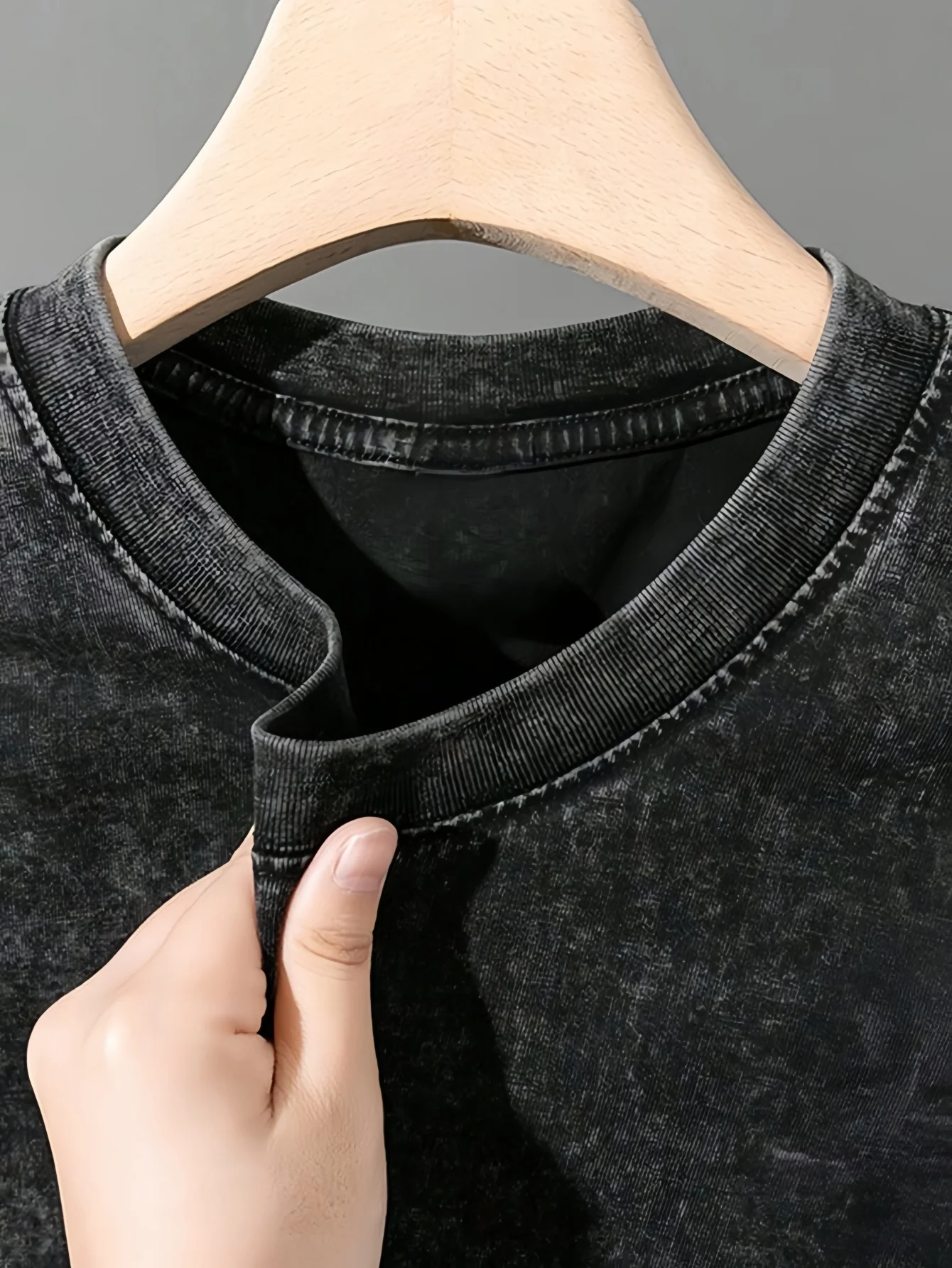 2026 Summer Men's Vintage Washed Pure Cotton T-Shirt Soft and Comfortable for Casual Sports and Outdoor Wear Men's Clothing