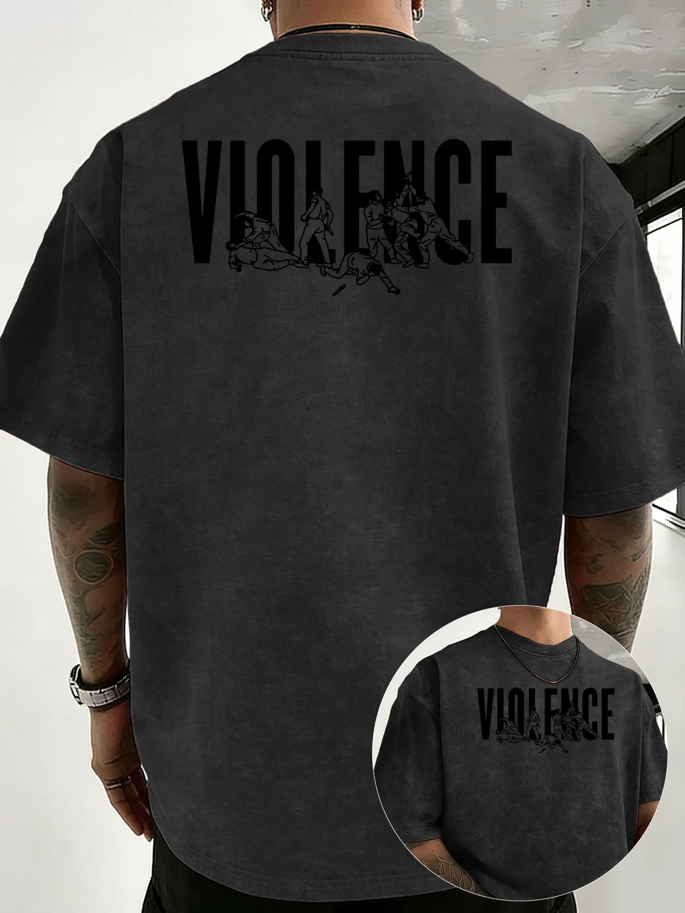 2026 Summer Men's Vintage Washed Pure Cotton T-Shirt Soft and Comfortable for Casual Sports and Outdoor Wear Men's Clothing