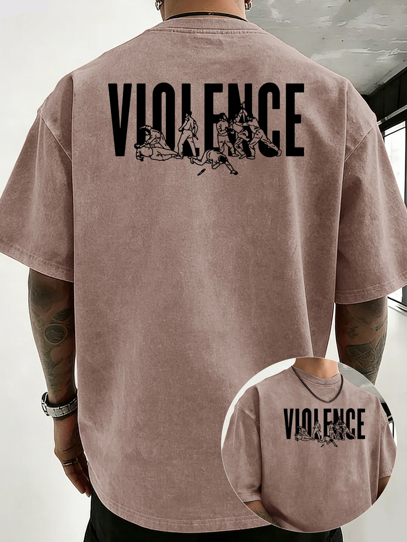 2026 Summer Men's Vintage Washed Pure Cotton T-Shirt Soft and Comfortable for Casual Sports and Outdoor Wear Men's Clothing