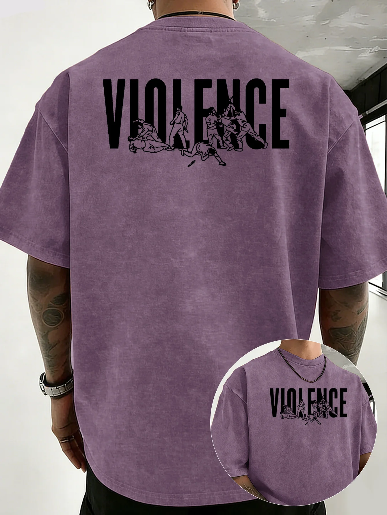 2026 Summer Men's Vintage Washed Pure Cotton T-Shirt Soft and Comfortable for Casual Sports and Outdoor Wear Men's Clothing