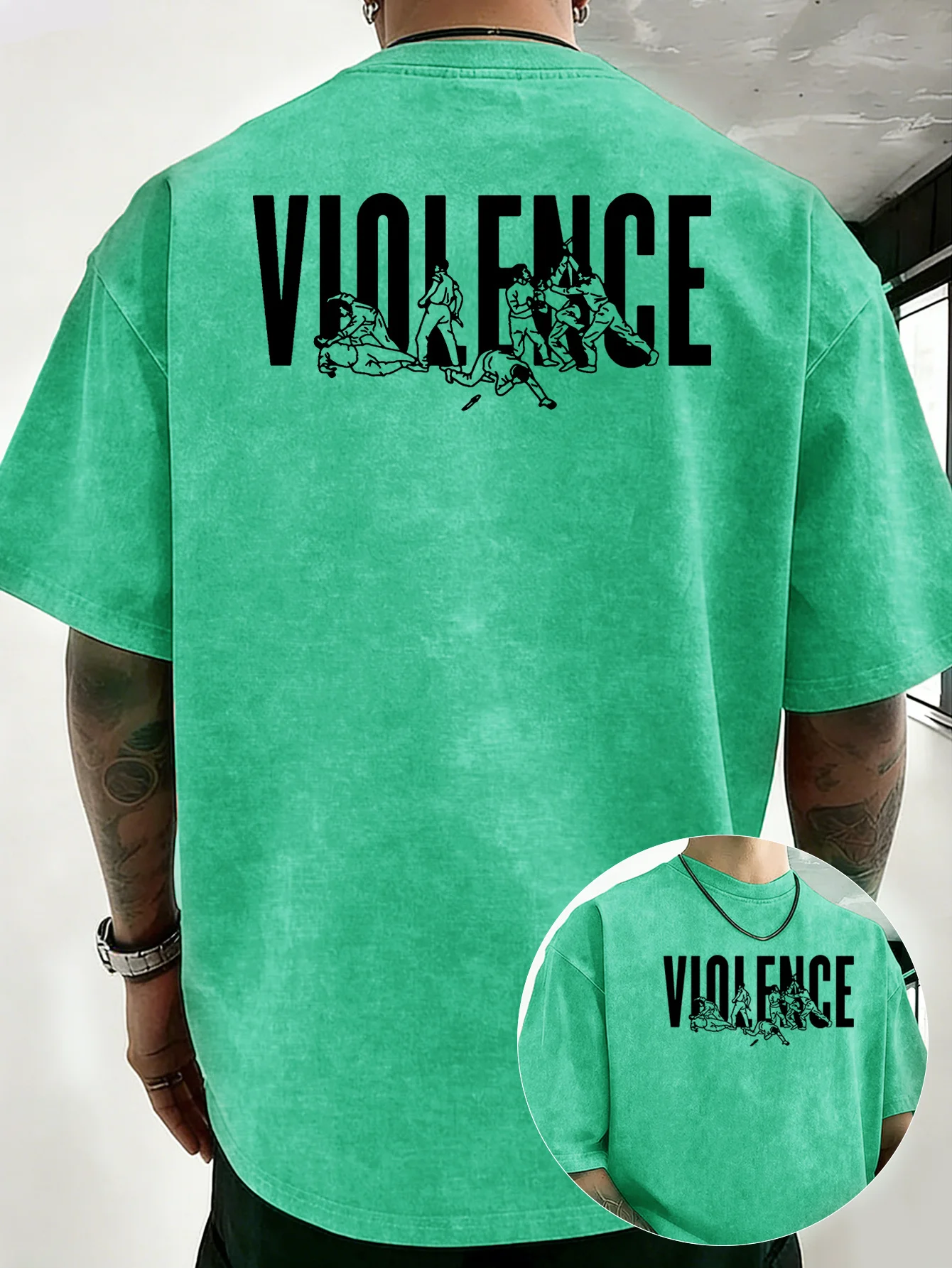 2026 Summer Men's Vintage Washed Pure Cotton T-Shirt Soft and Comfortable for Casual Sports and Outdoor Wear Men's Clothing