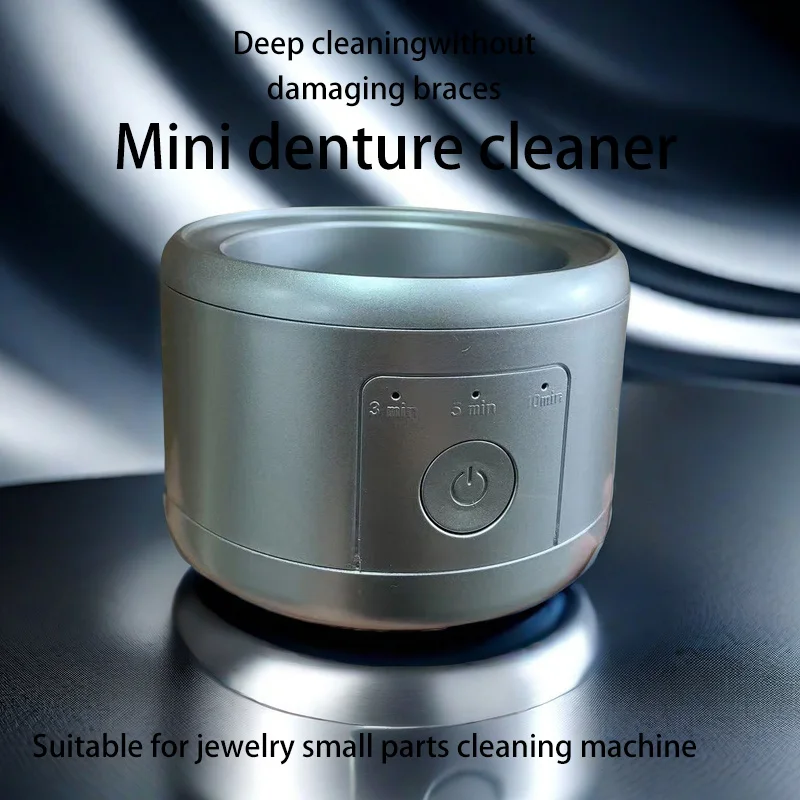 USB Electric Ultrasonic Cleaning Machine, Multi-Function for Denture Braces Box Invisible Retainer, Cleaner Device