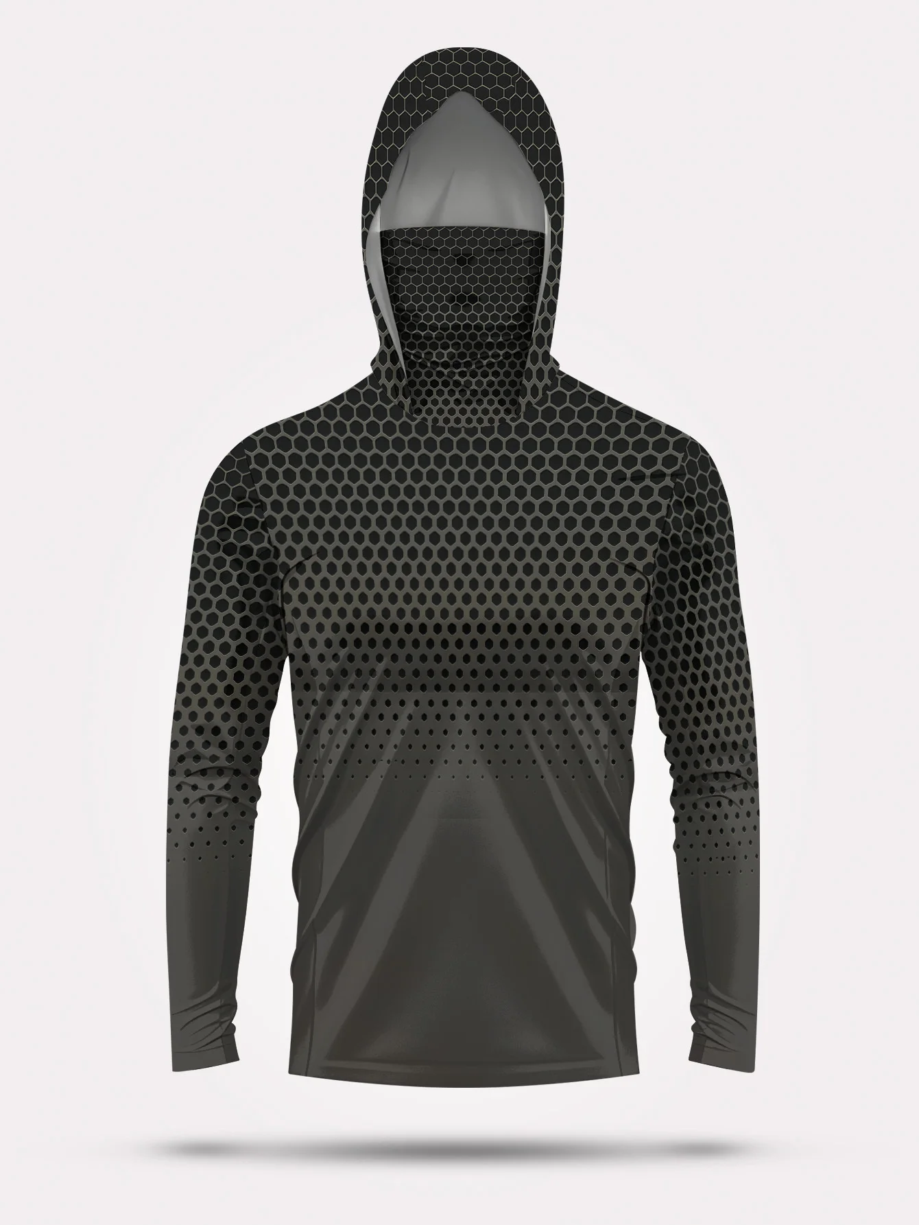 Men Hood Fishing Shirt Long Sleeve Fishing Clothing Fishing T Shirt UV Protection Fishing Shirt Fishing Apparel Quick Dry