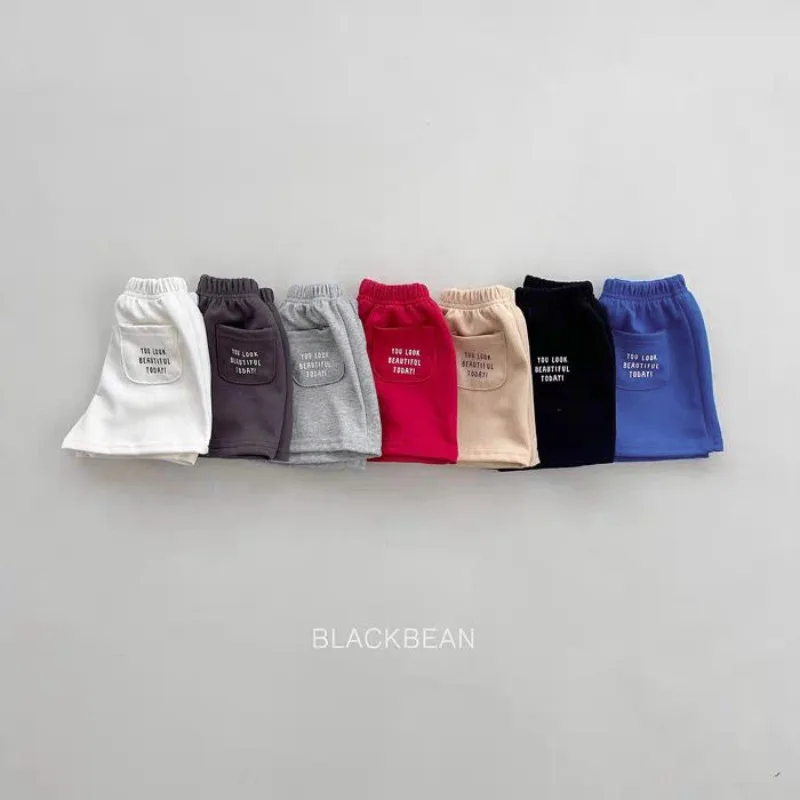 Summer RAISE Kids Girls Shorts Thin Letter Printed Pockets Children Girls Shorts Loose Elastic Waist Infant Babys Girls Shorts