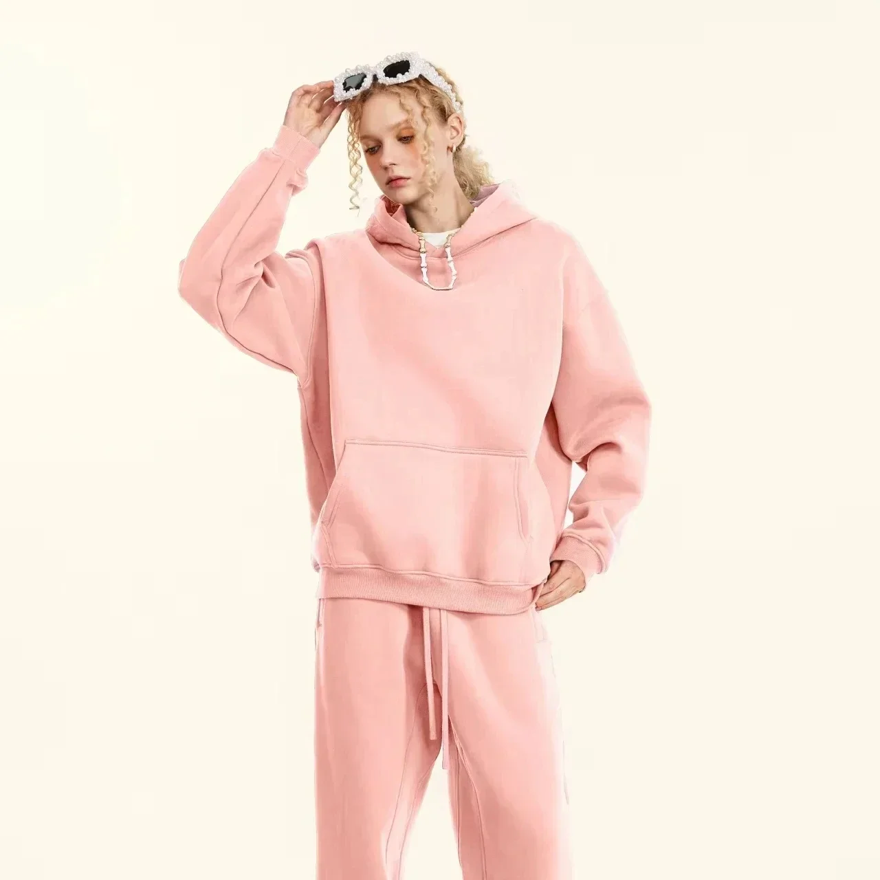 2026 Men's hooded sweatshirt men's warm sweatshirt urban fashion casual loose fresh printed in 1949