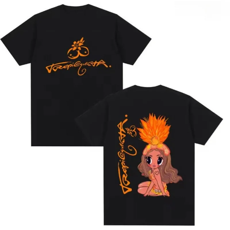 Karol G Tropicoqueta 2026 Album T shirt Men Women Clothing Fashion High Quality Cotton T-shirts Kawaii Casual Tee Shirts