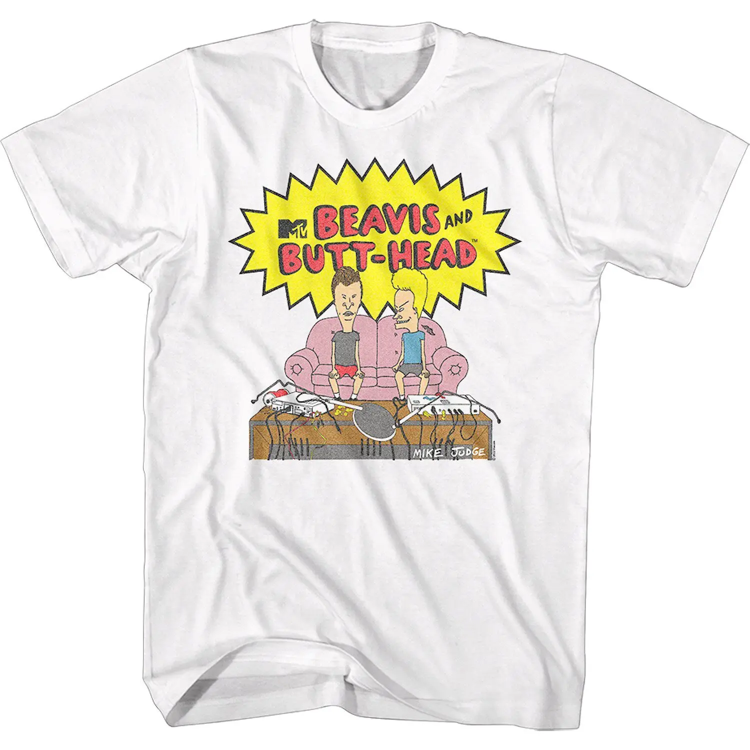 Fun 1993 Animated Beavis and Butt-head T-Shirt 100% Cotton Graphic Tee Men Women Summer Streetwear Top