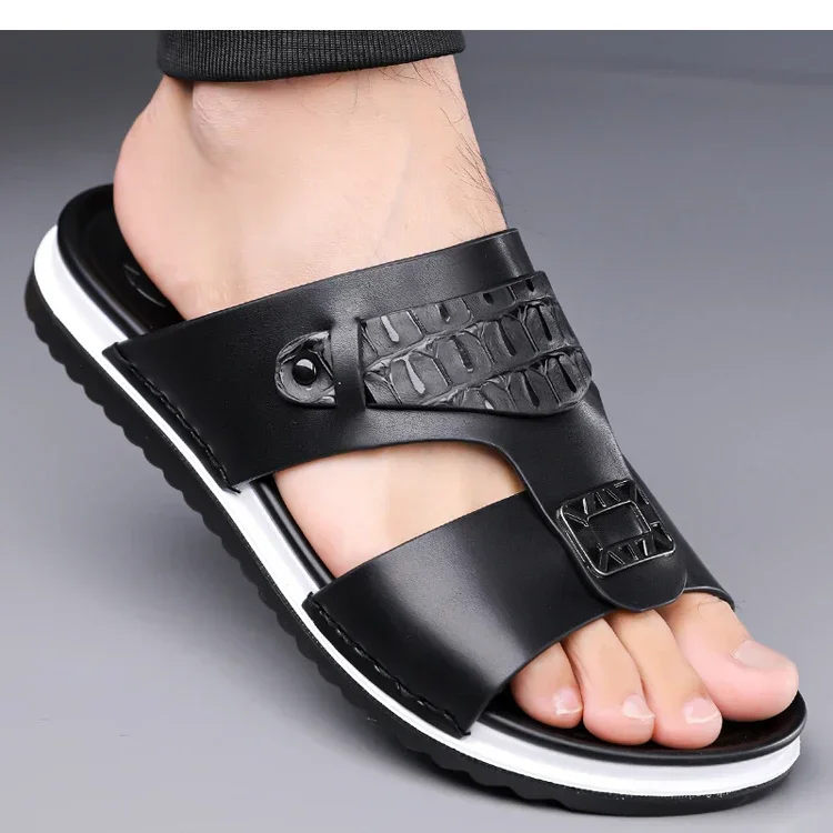 Men's Summer Comfortable Breathable Fashion Simple Slippers Outdoor Wear-Resistant Soft Bottom Casual Sandals-DH5306