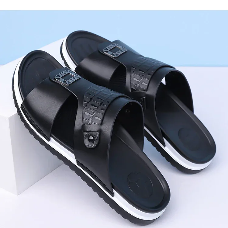 Men's Summer Comfortable Breathable Fashion Simple Slippers Outdoor Wear-Resistant Soft Bottom Casual Sandals-DH5306