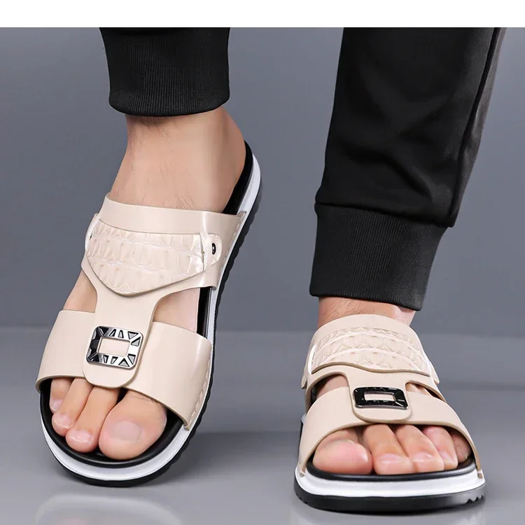 Men's Summer Comfortable Breathable Fashion Simple Slippers Outdoor Wear-Resistant Soft Bottom Casual Sandals-DH5306