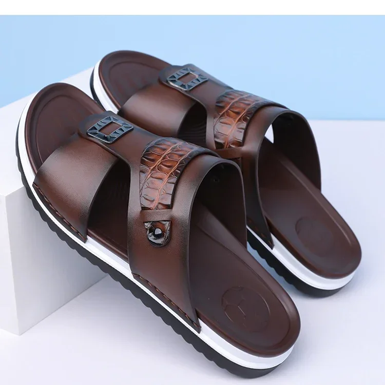 Men's Summer Comfortable Breathable Fashion Simple Slippers Outdoor Wear-Resistant Soft Bottom Casual Sandals-DH5306