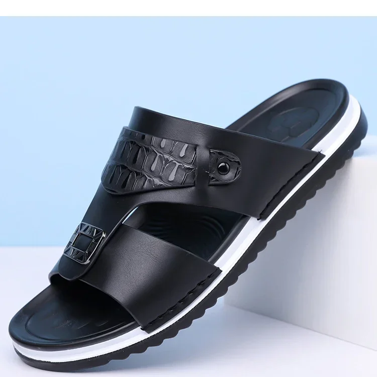 Men's Summer Comfortable Breathable Fashion Simple Slippers Outdoor Wear-Resistant Soft Bottom Casual Sandals-DH5306