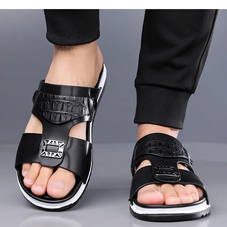 Men's Summer Comfortable Breathable Fashion Simple Slippers Outdoor Wear-Resistant Soft Bottom Casual Sandals-DH5306