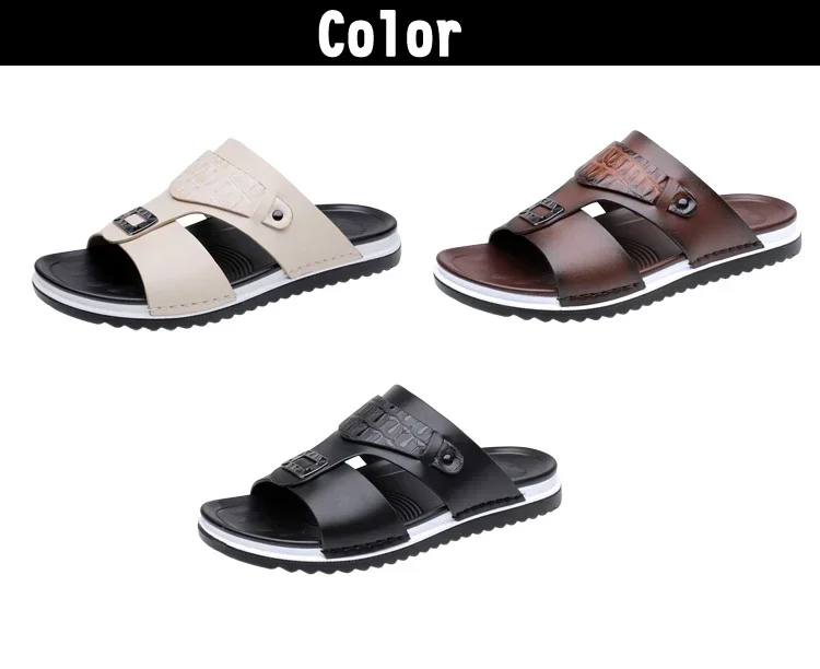 Men's Summer Comfortable Breathable Fashion Simple Slippers Outdoor Wear-Resistant Soft Bottom Casual Sandals-DH5306