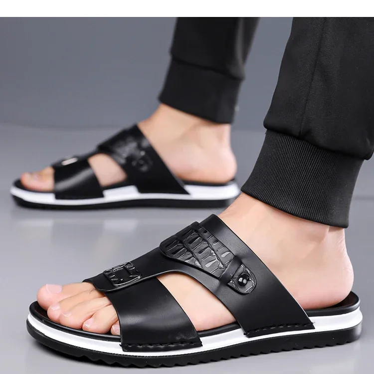 Men's Summer Comfortable Breathable Fashion Simple Slippers Outdoor Wear-Resistant Soft Bottom Casual Sandals-DH5306