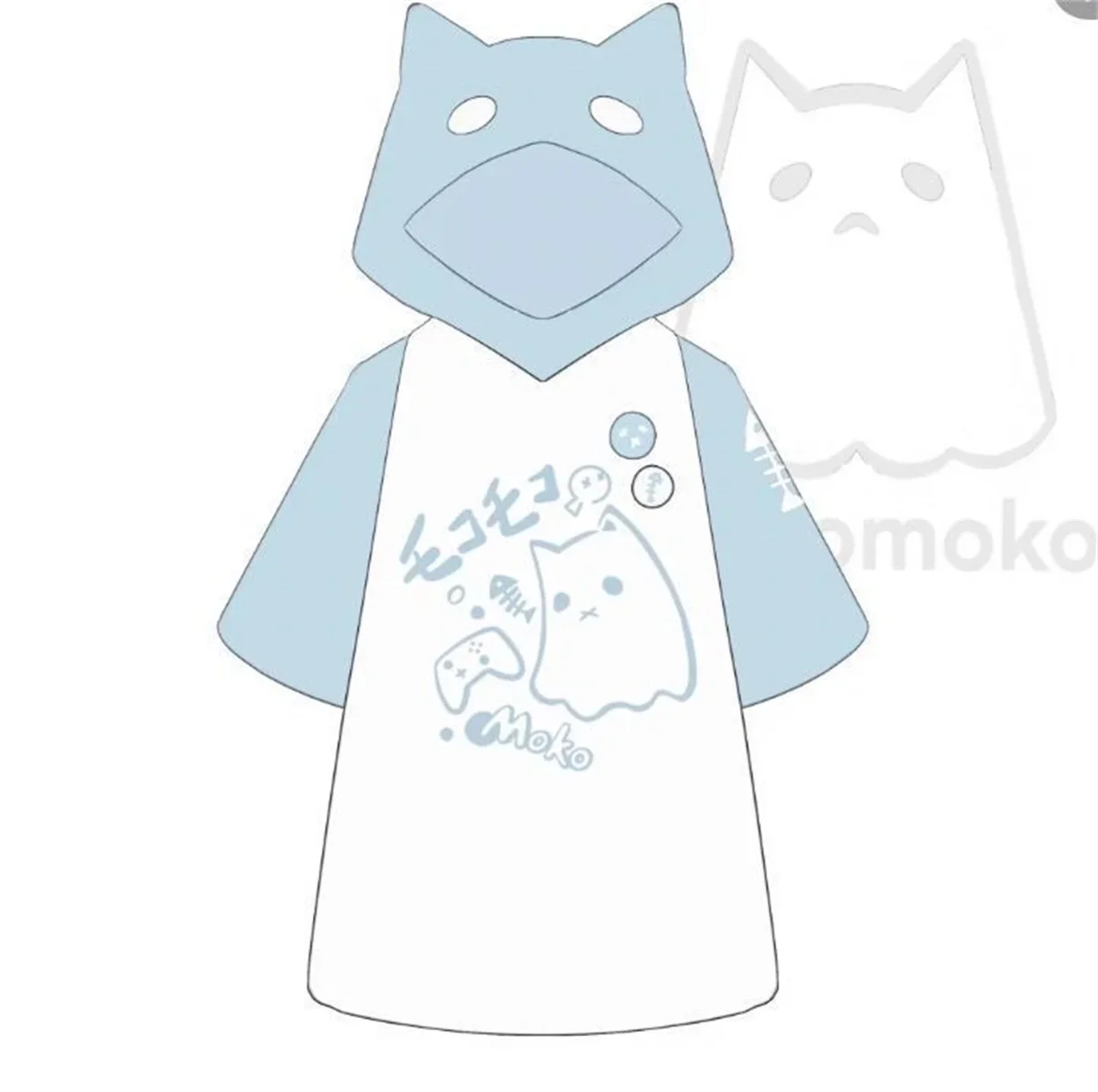 Korean Kawaii Cat Ears Hoodie Tops Women Y2k Short Sleeve Sweatshirts T-shirts 2024 Summer New Mid-length Loose Pullovers