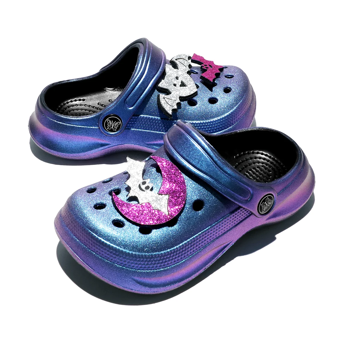 Kids Slip-On Clogs and Mules - Breathable, Waterproof, EVA Garden Shoes with Decorative Chain for Beach and Everyday Wear 168