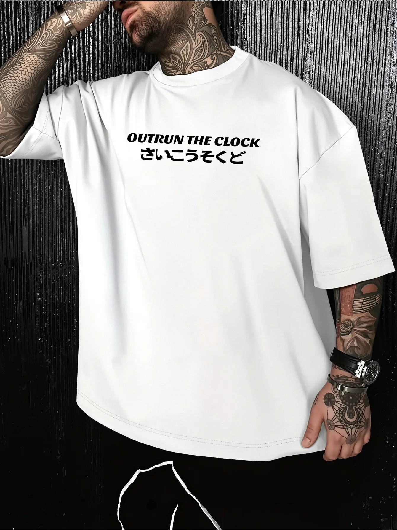 Men's JDM Racing Car Graphic T-Shirt 100% Cotton Hot Sale Oversized Tee Breathable Japanese Streetwear Tops