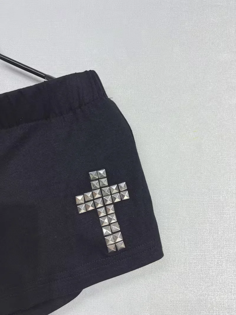 Women Y2K Summer Streetwear Gyaru Vintage goth Graphic Acubi Shorts Button Low Rise Short Hot Pants 2000s Alt Clothes