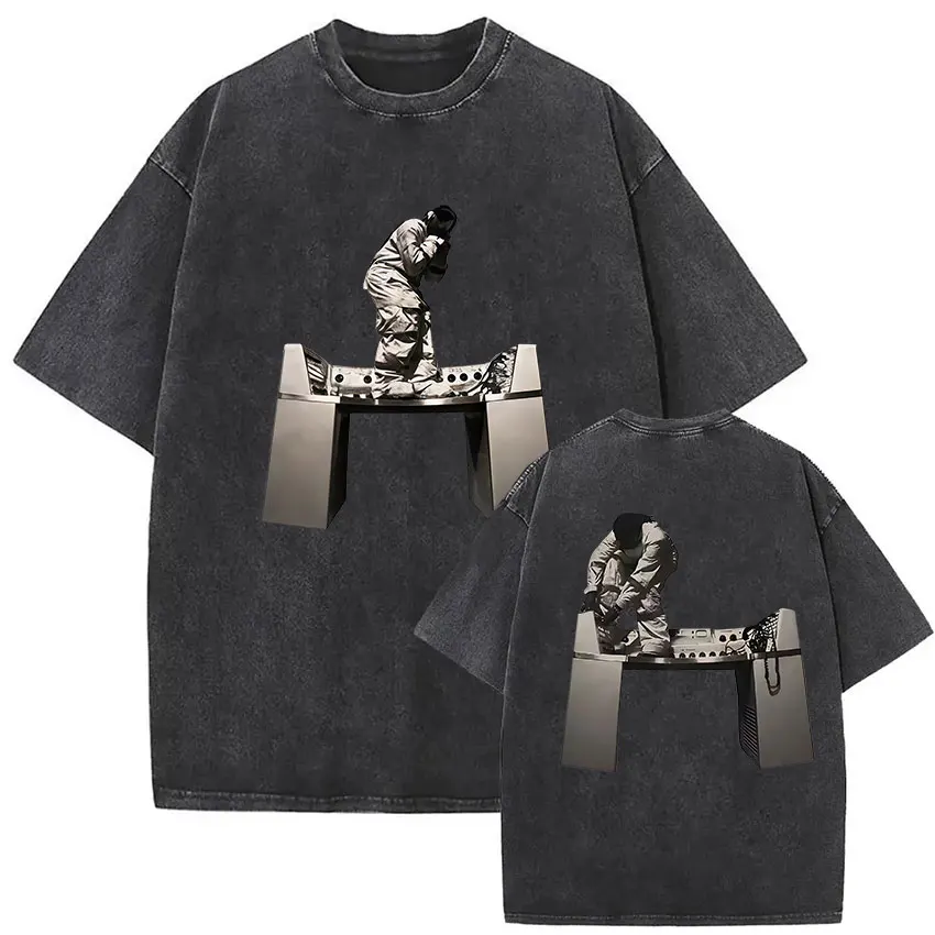 Rapper Don Toliver Octane Tour Album 2026 Vintage Washed Graphics T Shirts Men's Hip Hop Gothic Short Sleeve T-shirts Streetwear